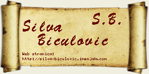 Silva Biculović vizit kartica